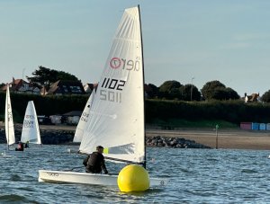 John Tappenden tacks round Preston Park buoy to take a comfortable lead