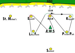 A sailors course equivalent to a chicane