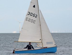 Paul Jackson sailing single-handed in his GP14