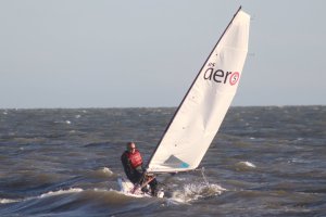 Derroll Pedder tackles some lively seas in his RS Aero