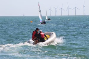 The Rescue Boat heads out with the Numbers-Up