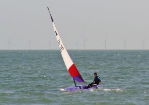 Charlie tacking out to sea