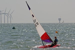 Izzie, also tacking out to sea