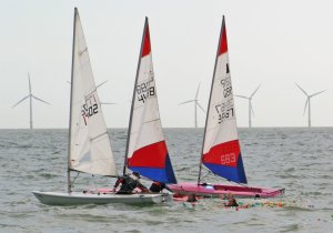 It's "Balls-Up" time and there's more Cadets in the water than on boats!