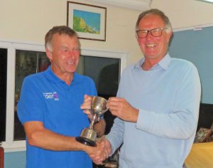 John Tappenden collects the RS Aero Class Points Trophy