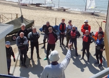 The Race Officer provides a briefing