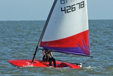 Izzie Heath cuts through the water in her Topper