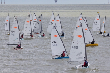 Some of the Comet dinghy sailors at the national championship held at Gunfleet