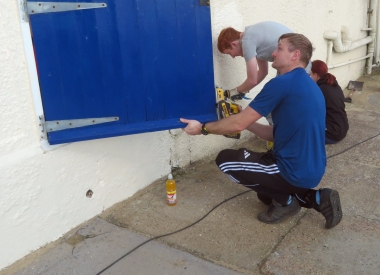 Doors get serviced