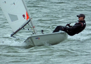  Adam Kedge gaining second place in his Laser