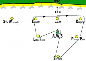 The course for the third Spring Series Race on Sunday